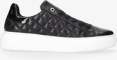 Tango | Alex 9-a black stitched leather sneaker- white sole | Maat: 36