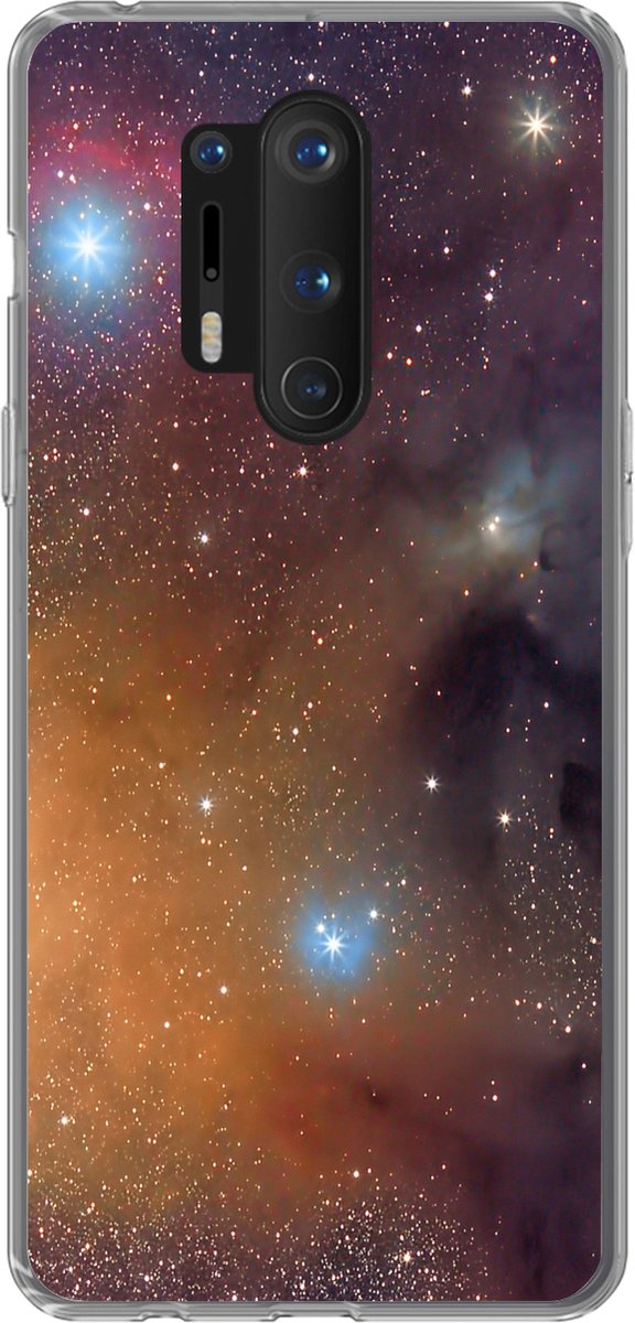 Telefoonhoesje Geschikt voor OnePlus 8 Pro hoesje - Universum - Sterren - Kleuren - Jongens - Meisjes - Kinderen - Siliconen Telefoonhoesje Telefoonhoesje