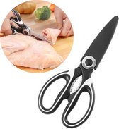 HMerch™ Professionele Keukenschaar - RVS - Vleesschaar - Inclusief flesopener en notenkraker - Gevogelteschaar - Kruidenschaar - Vlees / Vis / Gevogelte / Groente / Kruiden