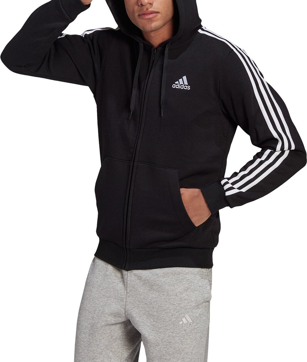 defect Montgomery metaal Adidas Essentials 3-Stripes Fleece Vest Zwart Heren - Maat XXL | bol.com