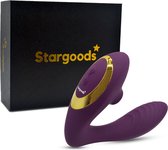 Stargoods Double Date - Vibrators voor Vrouwen - Vibrator - Sex Toys - Luchtdruk Vibrator - Clitoris & G-spot Stimulator - Fluisterstil - 20 standen - Paars