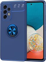 Samsung Galaxy A33 Hoesje met Magnetische Kickstand Ring Blauw