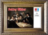 Grappige kunst in het klein - Rembrandt De Anatomische Les - Dokter Bibber - ingelijst 20x15cm