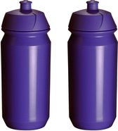 2 x Tacx Shiva Bidon - 500 ml - Paars - Drinkbus - Bidons Kinderen volwassenen - 1 Liter