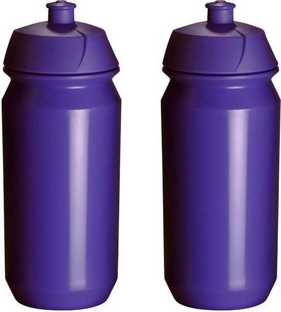 2 x Tacx Shiva Bidon - 500 ml - Paars - Drinkbus - Bidons Kinderen  volwassenen - 1 Liter | bol