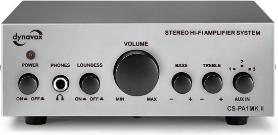 Foto: Dynavox cs pa1 mk2 kleine versterker 60 watt in het zilver