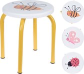 Home & Styling kruk voor kinderen - Vlinder- 4 poten - Roze - Kinderkruk