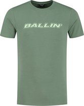 Ballin Amsterdam -  Heren Slim Fit   T-shirt  - Groen - Maat M