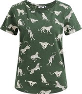 WE Fashion Dames T-shirt met luipaarddessin