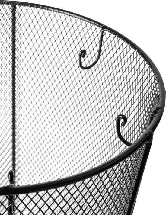 QUVIO Porte-parapluie - Porte-parapluie Design - Porte-parapluie - Parapluies et cannes - Porte-canne - Fil d'acier - Rond - Zwart - 25 x 57 cm (dxh)