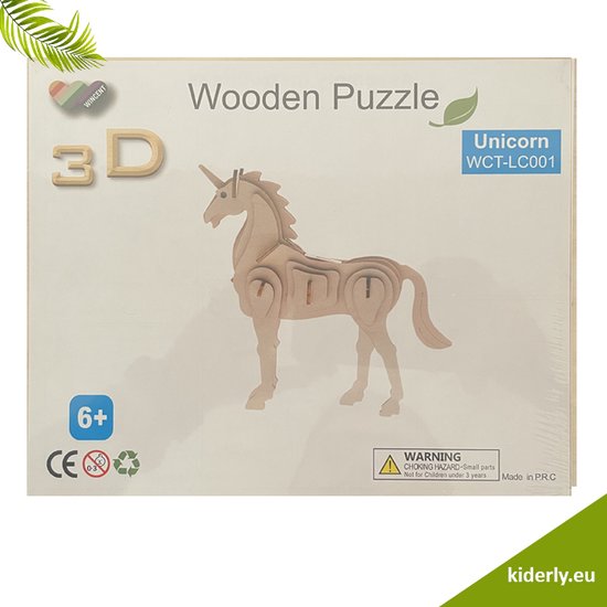 Afbeelding van het spel Kiderly Eenhoorn 3D Kunst Puzzel