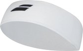 Babolat logo hoofdband / headband - wit/zwart