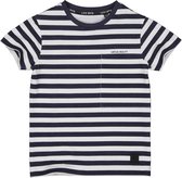 Levv jongens t-shirt Valian aop Grey Midnight Stripe