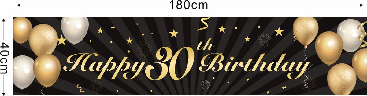 Décoration du 30e anniversaire, Décorations d'anniversaire de la fête des  femmes du 30e homme, Décoration en or noir de ballon de guirlande de  guirlande