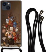 Coque avec cordon iPhone 13 - Nature morte aux fleurs - Art - Maîtres anciens - Siliconen - Bandoulière - Coque arrière avec cordon - Coque pour téléphone avec cordon - Coque avec corde