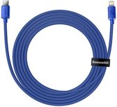 Baseus USB-C Naar Apple Lightning iPhone kabel 2 Meter Blauw Gevlochten geschikt voor Apple iPhone 6,7,8,X,XS,XR,11,12,13,Mini,Pro Max - iPhone oplaadkabel - iPhone oplader kabel -