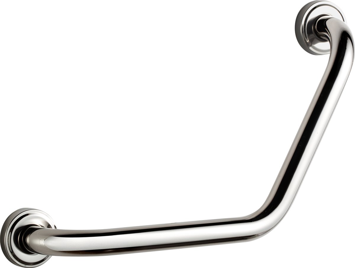 Allibert USIS handgreep hoekvorm 135° voor bad of douche - RVS - chroom - 45 cm breed