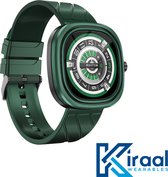 Kiraal FET - Smartwatch dames - Smartwatch Heren - Stappenteller - Full Screen - Fitness Tracker - Activity Tracker - Smartwatch Android & IOS - Groen