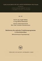 Bestimmung Des Optimalen Produktionsprogrammes in Industriebetrieben