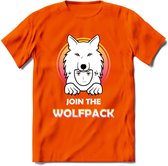 Saitama T-Shirt | Wolfpack Crypto ethereum Heren / Dames | bitcoin munt cadeau - Oranje - S