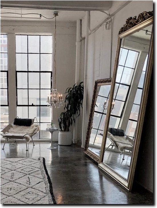 Miroir Rufino Antique argent-bronze Dimensions extérieures 75x211cm