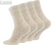 Calzini - Biologische sokken - Linnen sokken - Biologische katoen - Koele sokken - comfortabel - 4 paar - Maat 39-42