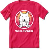 Saitama T-Shirt | Wolfpack Crypto ethereum Heren / Dames | bitcoin munt cadeau - Roze - XL