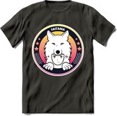 Saitama T-Shirt | Wolfpack Crypto ethereum Heren / Dames | bitcoin munt cadeau - Donker Grijs - M