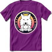 Saitama T-Shirt | Wolfpack Crypto ethereum Heren / Dames | bitcoin munt cadeau - Paars - XXL