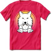 Saitama T-Shirt | Wolfpack Crypto ethereum Heren / Dames | bitcoin munt cadeau - Roze - M