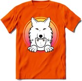 Saitama T-Shirt | Wolfpack Crypto ethereum Heren / Dames | bitcoin munt cadeau - Oranje - 3XL