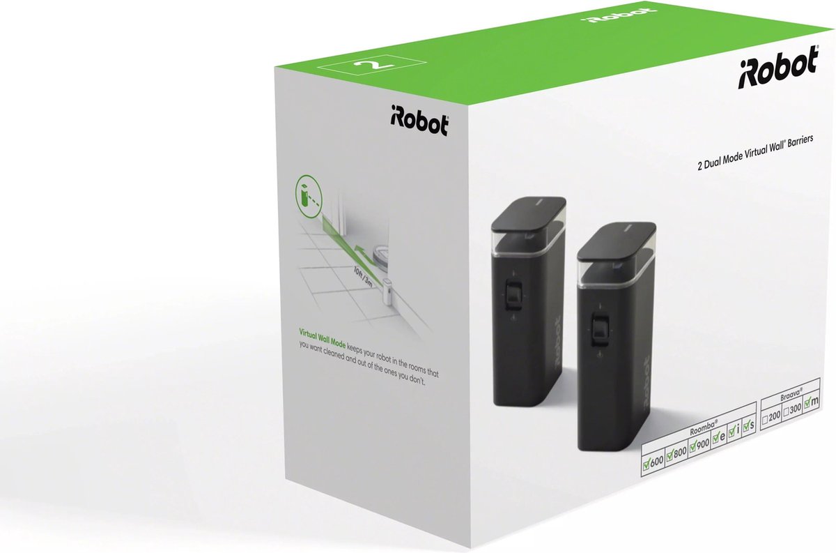 porselein verlichten vlees iRobot® 2-pack Dual Mode Virtual Wall | bol.com