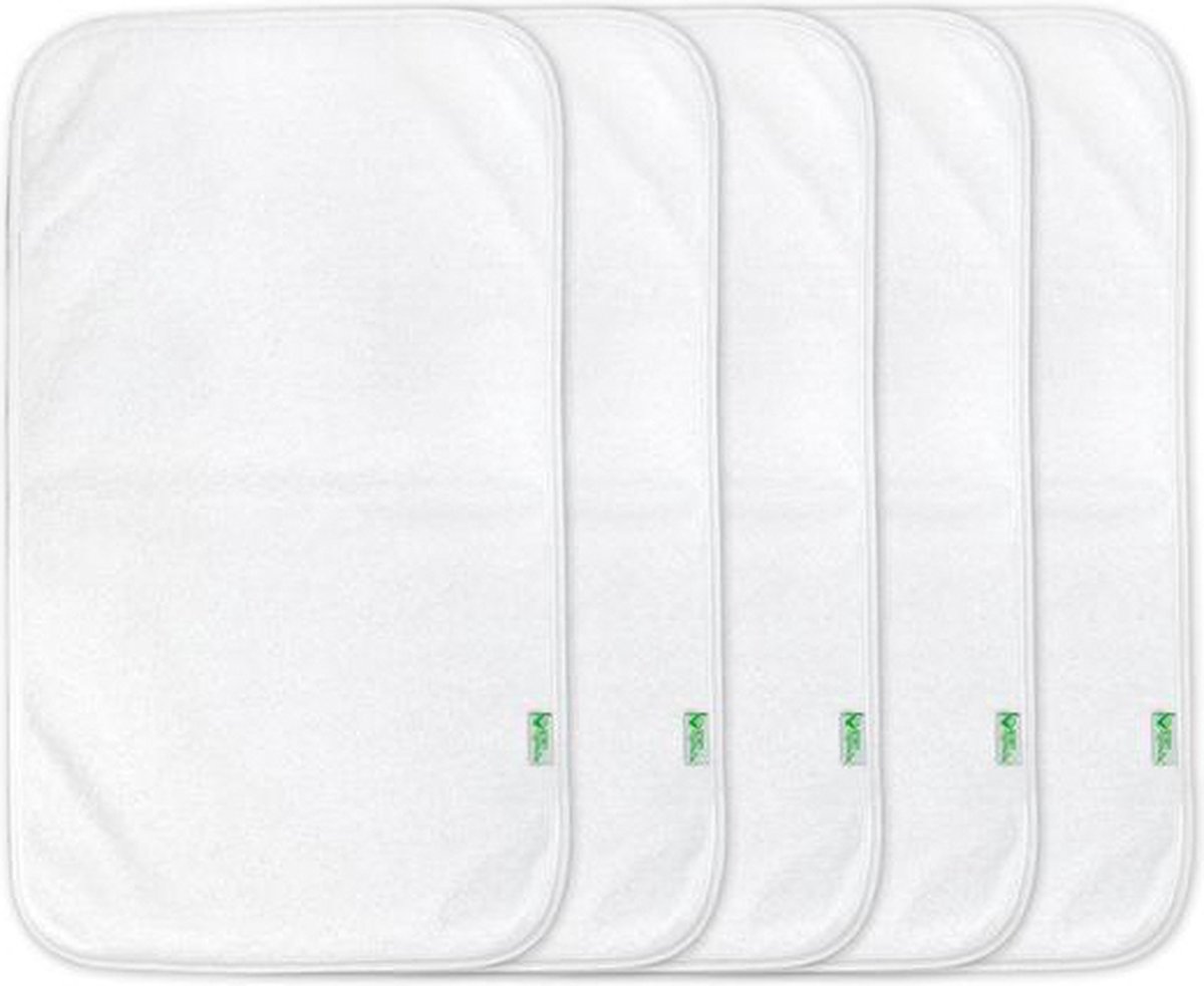Goedkoopste green sprouts - badstof spuugdoeken (5 stuks) - wit
