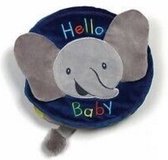 Babyboek olifant - rond met voelelementen - 18 cm