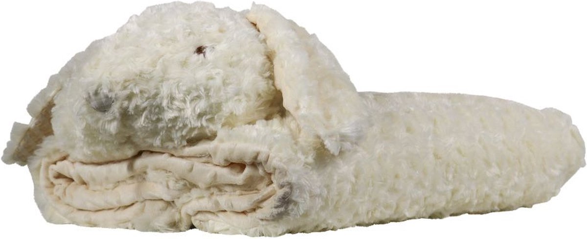 Mars & More Knuffel deken wit konijn 70x100cm