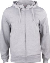 Clique Basic Active Hoody Full Zip grijsmelange 3xl