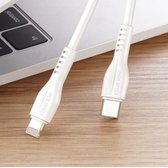 Dux Ducis 20W USB-C naar Lightning kabel  1 Meter  -  Geschikt voor iPhone/iPad/Airpods - Ondersteunt snelladen vanaf iPhone 8/X/XR/XS/11/12/13 - Wit 94350