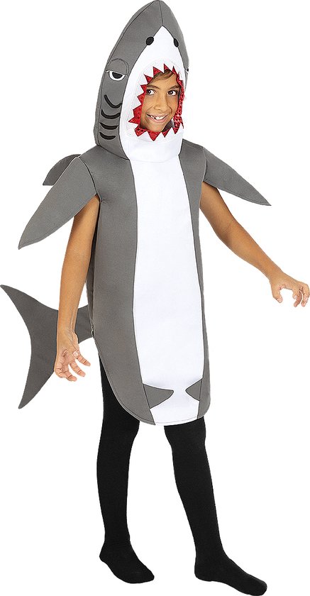 FUNIDELIA Haaien Kostuum - Haaienpak voor Kinderen - 10-12 jaar (146-158 cm)