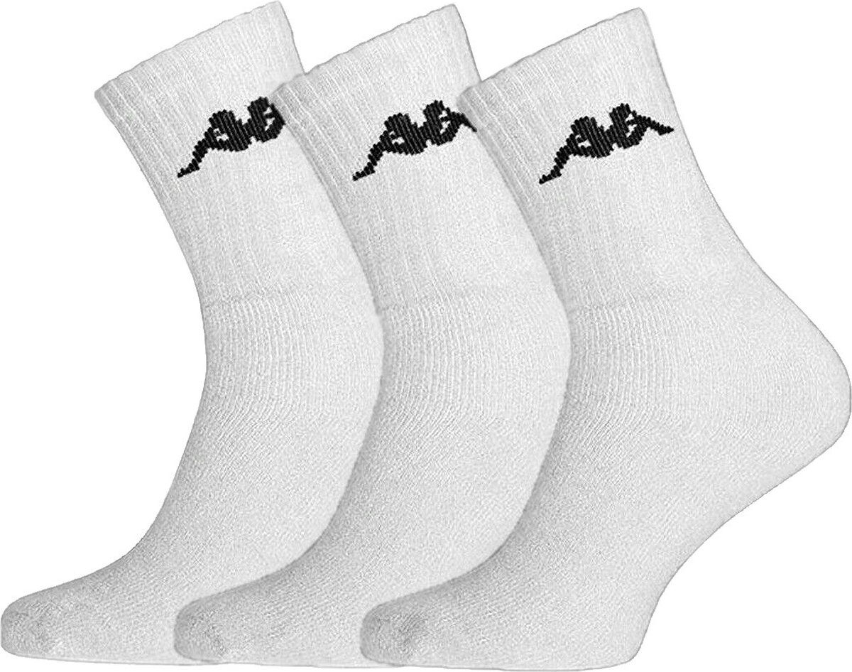 Kappa Trisper Tennis Sock 3 pack Witte Sokken 35 38