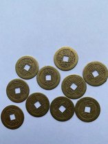 Geluksmunten  -Chinese munt middel - feng shui – uitdeelcadeaus – gelukshanger – 50 stuks -TEEX.NL