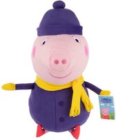 Peppa pig knuffel - George Pig pluche knuffel 50 cm - Winter editie