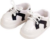Vêtements de poupée Schildkröt chaussures à lacets / baskets blanc bleu pour poupée de 40cm