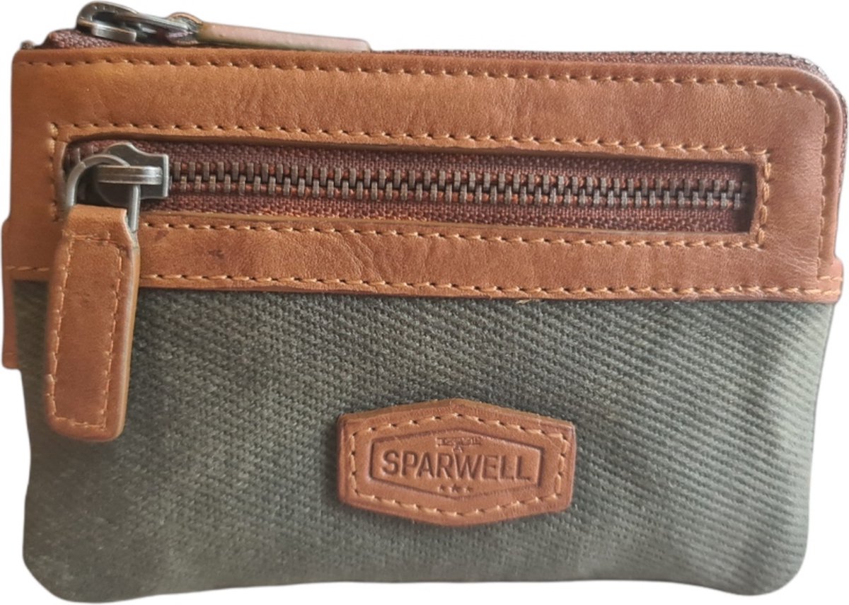 Sparwell - Sleutelbeurs - Creditcardhouder - Portemonnee - RFID - Brown/Green