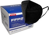 20x FFP2 Mondkapjes | Zwart | Nobraa | In Europa geproduceerd | Filtering 5-laags filterend (5PLY) | EN 149: 2001 + A1: 2009