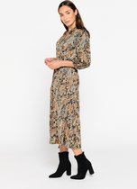 LOLALIZA Maxi hemd-jurk met paisley print - Roest - Maat 38