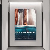 Wallyard - Glasschilderij Self Awareness - Wall art - Schilderij - 80x120 cm - Premium glass - Incl. muur bevestiging