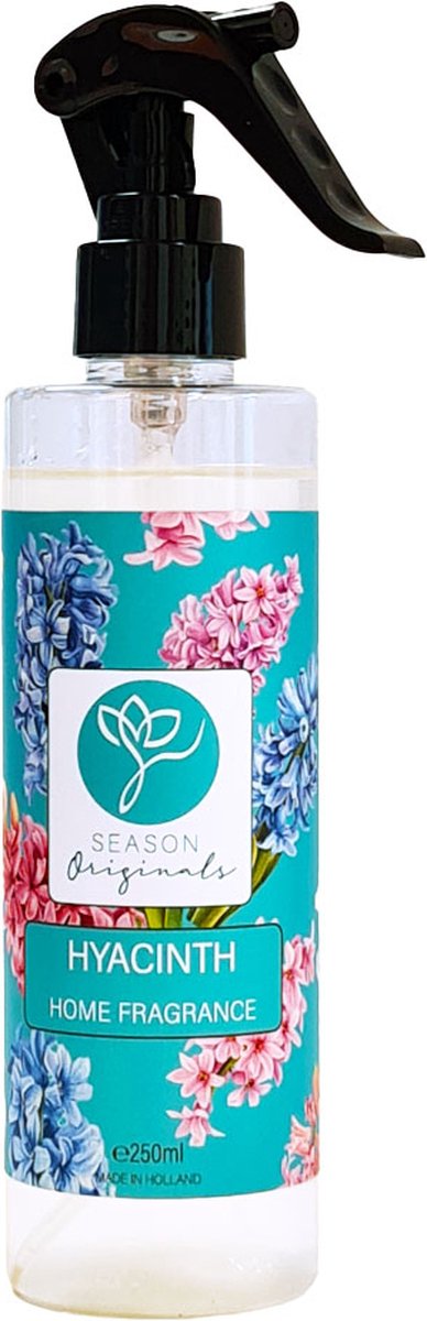 Season Originals Interieurspray-Room Spray-Huisspray-Home Fragrances-Luchtverfrisser Spray-Huisparfum-Kamerparfum-d'Interieur 250ml Hyacint -natuurlijk parfum