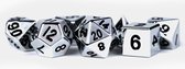 Dobbelsteen setje dice - MetalDice Zilver dobbelstenen voor o.a. Dungeons & Dragons