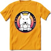 Saitama T-Shirt | Wolfpack Crypto ethereum Heren / Dames | bitcoin munt cadeau - Geel - L