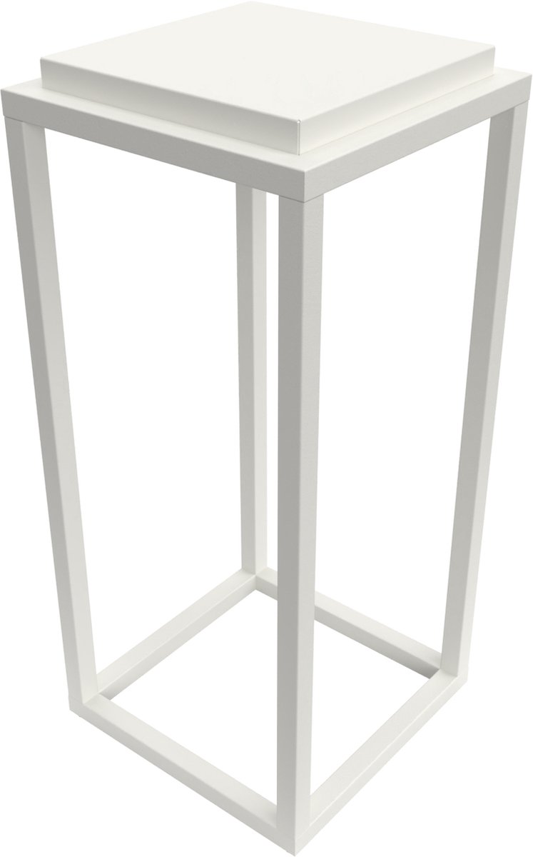 Steellish Light Zuil - Sokkel - Plantenzuil - Metaal - Wit - 110 cm
